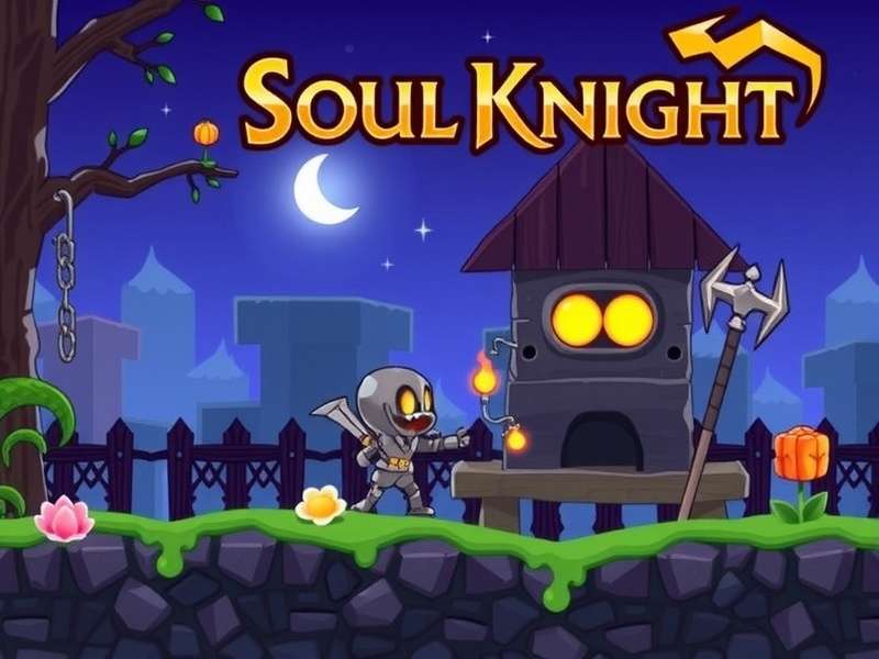 Soul Knight Mod Apk gameplay screenshot showing characters and weapons