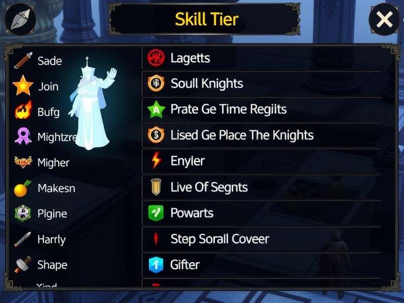 Soul Knight Skill Tier List Visualization showing S to D tier skills
