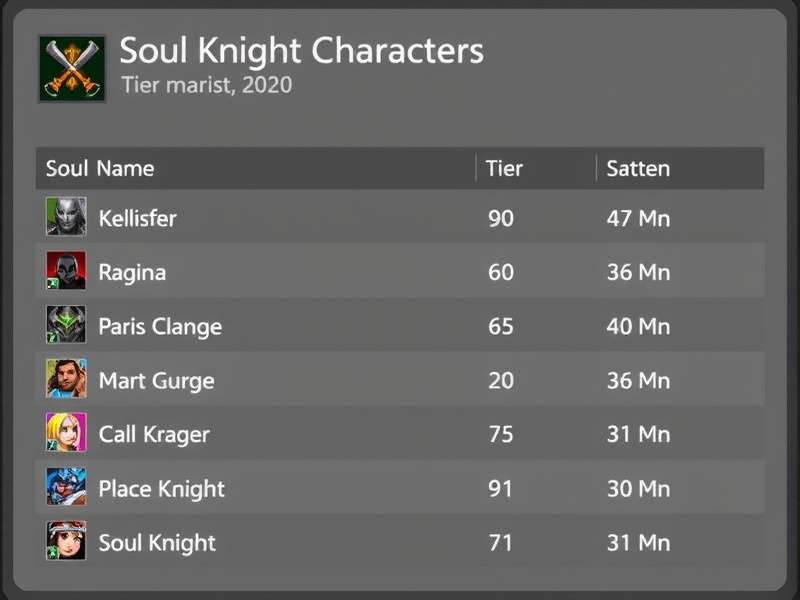 Soul Knight Characters Tier List 2024 – Full ranking chart with all characters and tiers for Indian meta
