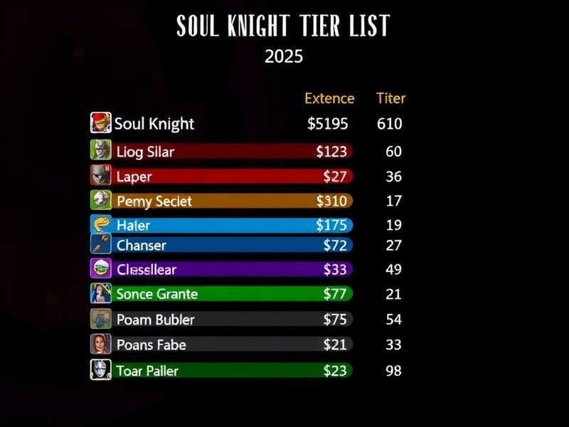 Soul Knight Hero Tier List 2025 – All heroes ranked from S to D tier for Indian players